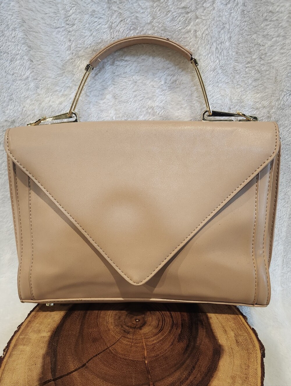 Madison West Nude Top-Handle Envelope Satchel